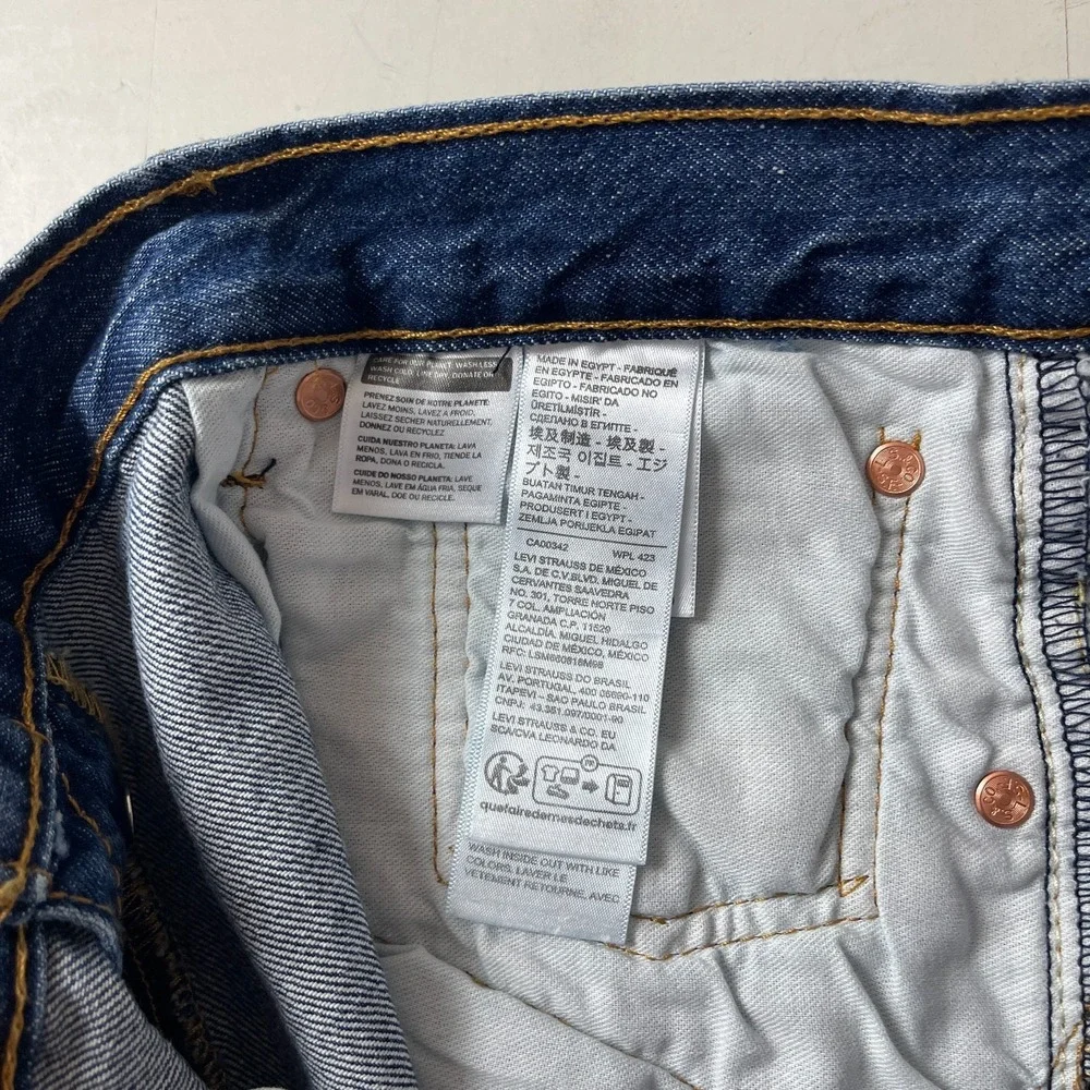 Levis 501 Jeans Mens 36x30 Blue Original Button Fly Medium Wash Denim Grunge 90s